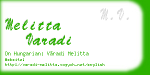 melitta varadi business card